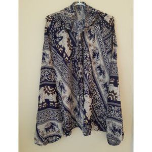 (I2) 100% Rayon Harem Pants w/ LARGE Elephants